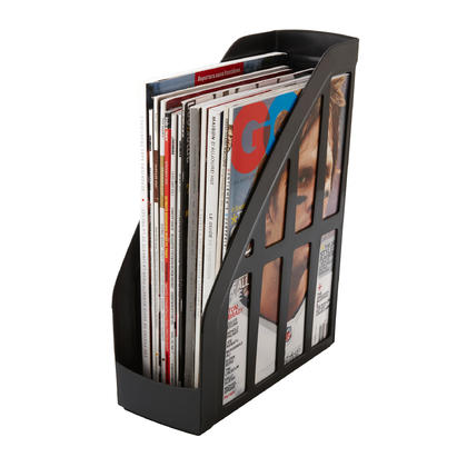 Storex® Value Line classeur de magazines recyclés, plastique, noire