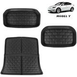 HANSSHOW LVTH HS TM M3 Auto Parts Tesla Model 3 Y Trunk Frunk Mat 3pcs set HANSSHOW