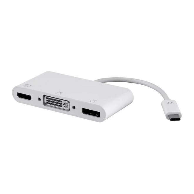 Monoprice Canada cab 27282 USB 3 0 USB Type C to 4K DisplayPort HDMI and Single Link DVI D Passive Adapter Monoprice