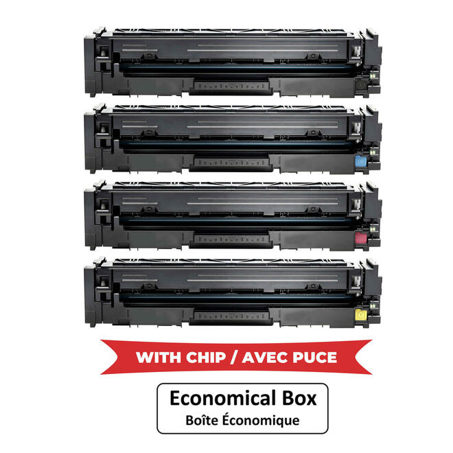 EcoBox HP 206A Combo WithChip EcoBox Color LaserJet Pro M255dw Compatible HP 206A Toner Cartridge Combo BK C M Y With Chip Ec