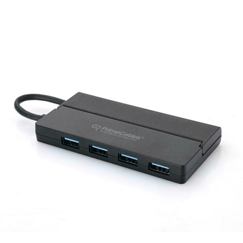 PrimeCables PC DA MHY008 A USB 3 0 Adapters Ultra Slim Extended Computer Interface 4 Port USB A 3 0 Hub for Travel PrimeCable
