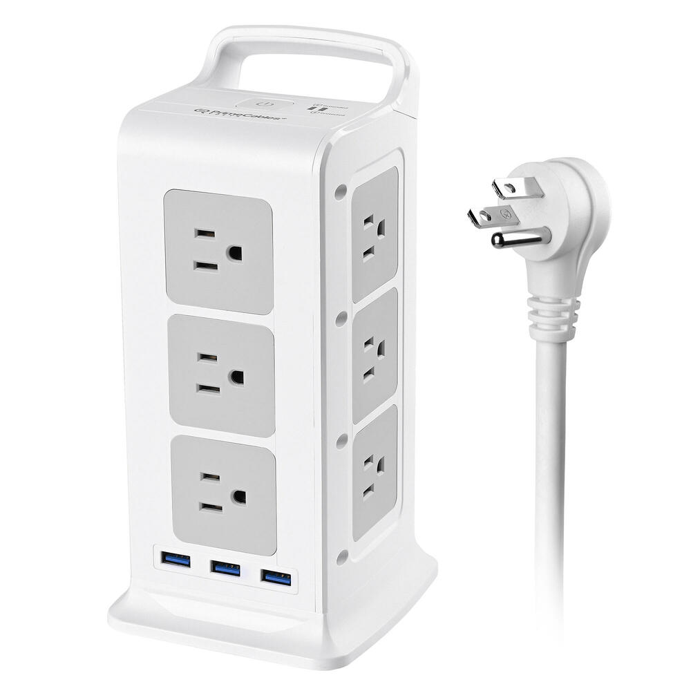 Surge Protector Power Strip Tower with 12 Outlet and 3 USB Ports