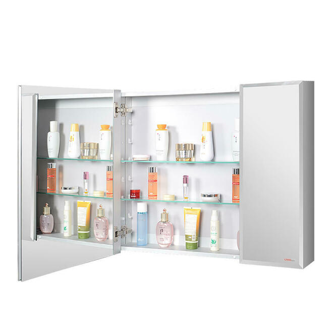 Aluminum Bathroom Medicine Double Door Wall Mounted