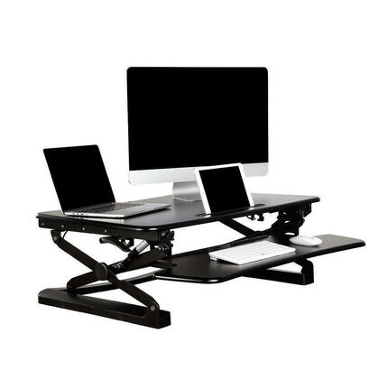 Ergo Standing Desk Converter Riser Height Adjustable ADR- Black PrimeCables®-OpenBox