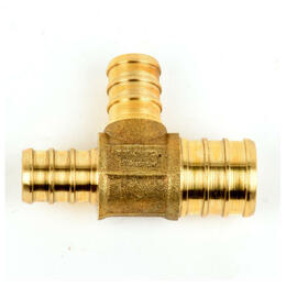Lead Free Brass Pex Tee Crimp Fittings 3/4" X 1/2" X 1/2" Barb - StreamWay