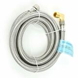 STREAMWAY LVTH TOOLWAY 180288 Kitchen Bath Accessories Stainless Steel Braided Dishwasher Connector 3 8in Comp x 3 8in MIP St