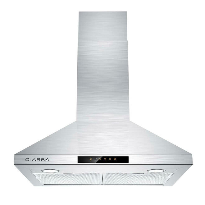 30 inch 450 CFM Stainless Steel Range Hood with Ducted and Ductless