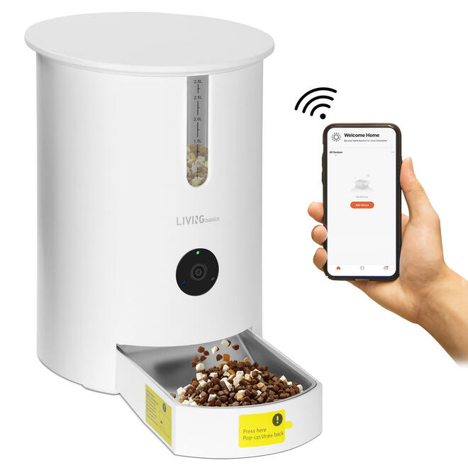 LIVINGbasics LB PCT F3C openbox Dog Bowls Feeding Supplies Automatic Feeder Pet Dog Cat Feeder with Camera 2 4G WiFi Smart Dr
