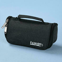 Large Capacity Pencil Case, Pencil Pouch with Zipper Compartments, Black