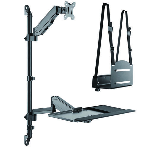 Cab MT 2700 BK Monitor Stand Monitor Arm Sit Stand Wall Mount Workstation Black