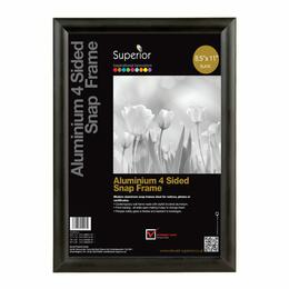 SECO® Front Load Easy Open Snap Poster/Picture Frame, 8.5 X 11″ - Black