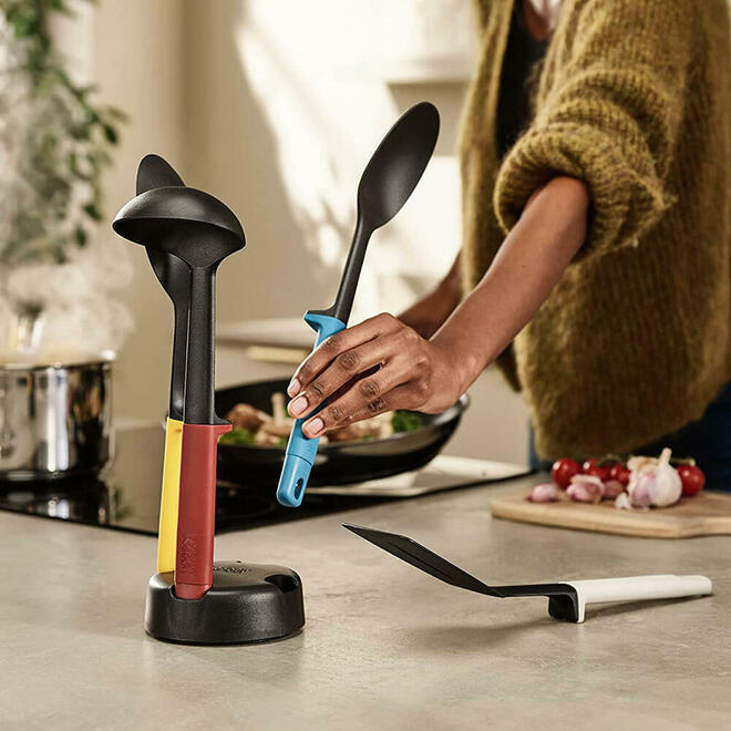 Ustensiles Cuisine Design Joseph Joseph Elevate Fusion Lot De 5 Ustensiles De Cuisine En Silicone Résistant Chaleur – Poignées Acier Inox Lestées + Support Rangement – Antiadhésif Sans BPA Ustensiles Cuisine Design Joseph Joseph Elevate Fusion Lot De 5 Ustensiles De Cuisine En Silicone Résistant Chaleur – Poignées Acier Inox Lestées + Support Rangement – Antiadhésif Sans BPA