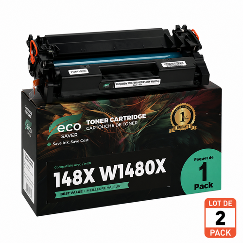 HP 148X (W1480X) High Yield Black Toner Cartridge - Compatible