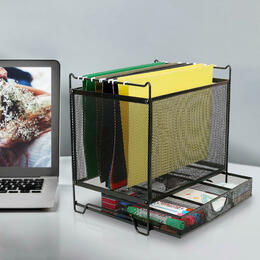 Mesh Desk File Organizer with Drawer Organizer for Letter/A4 Office File Folder Holder - Moustache®