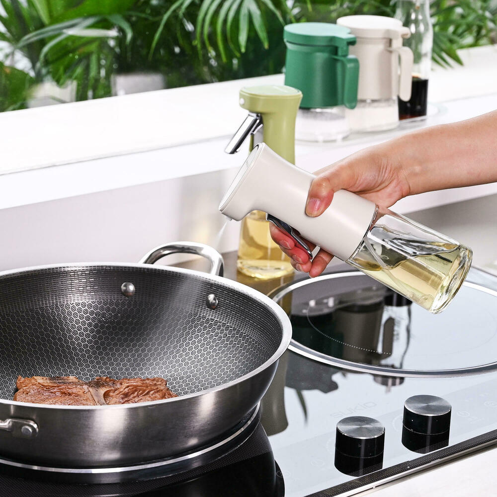 Glass Oil Sprayer Continuous Spray with Portion Control, 240ml/8oz STORA