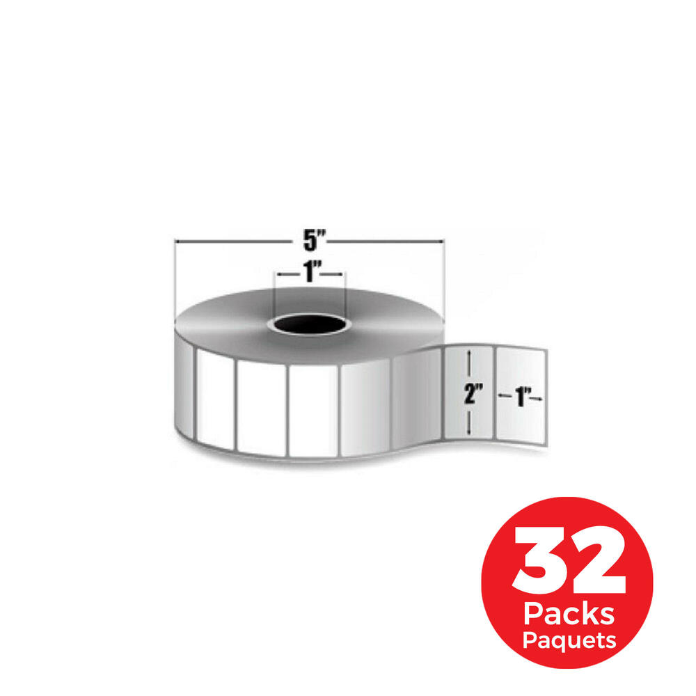 Ecotherm Lot De 4 Rouleaux D'étiquettes Thermiques Pour Zebra LP2824, LP2844, GC420, GK420