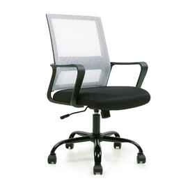 Mid-Back Adjustable Height Ergonomic Task Office Chair with Lumbar Support - Moustache® - White