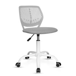 Height Adjustable 360° Rotation Low-Back Home Office Chair with Wheels - Moustache® - Grey
