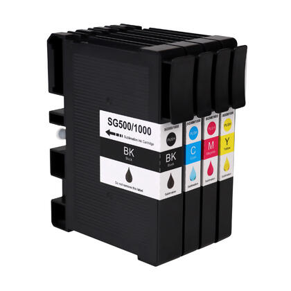 LCL Cartouches Encre Sublimation 8-Pack Pour Sawgrass Virtuoso SG500 SG1000 - Haute Capacité True Color
