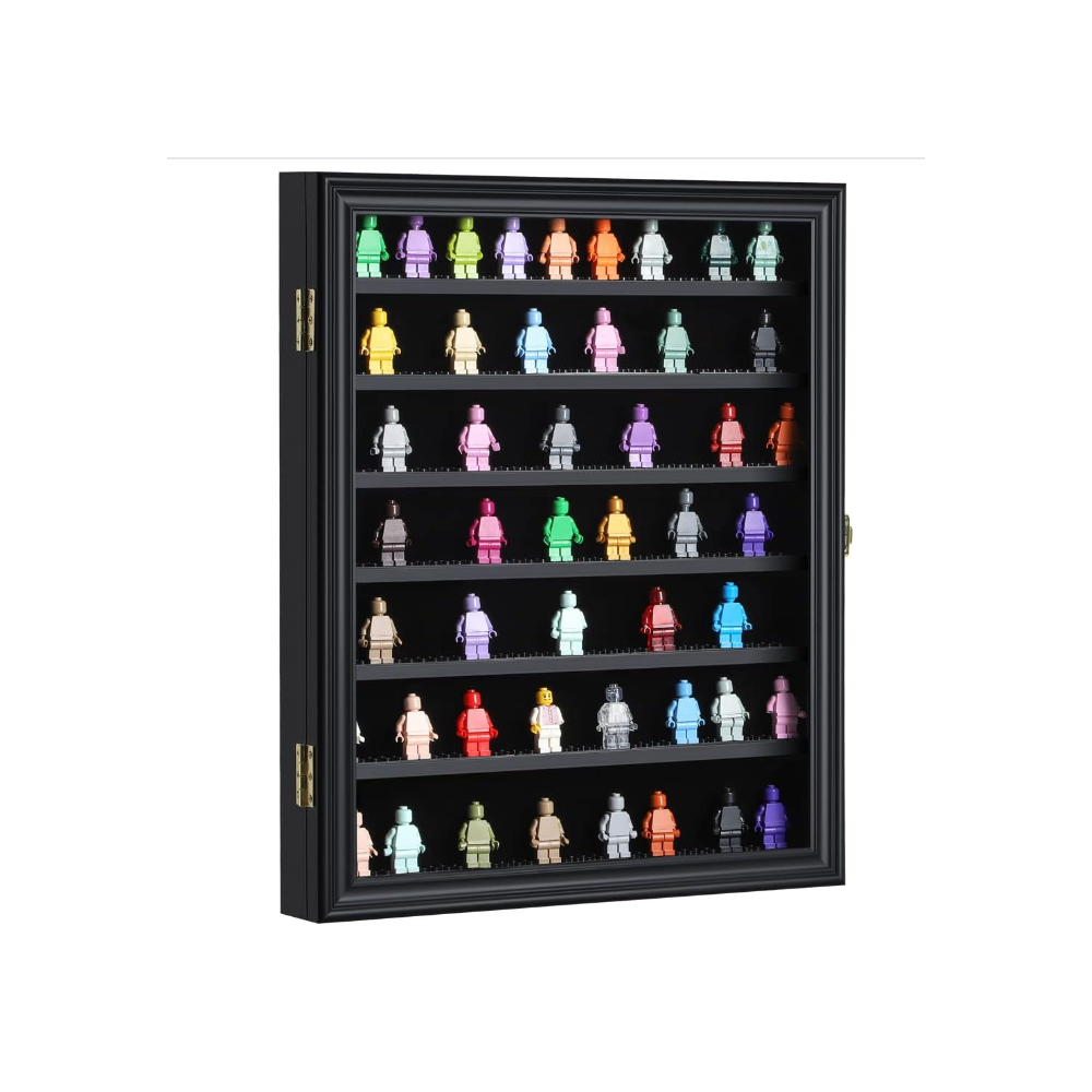 Minifigure Display Case Miniature Action Figure Display Box Wall Mount