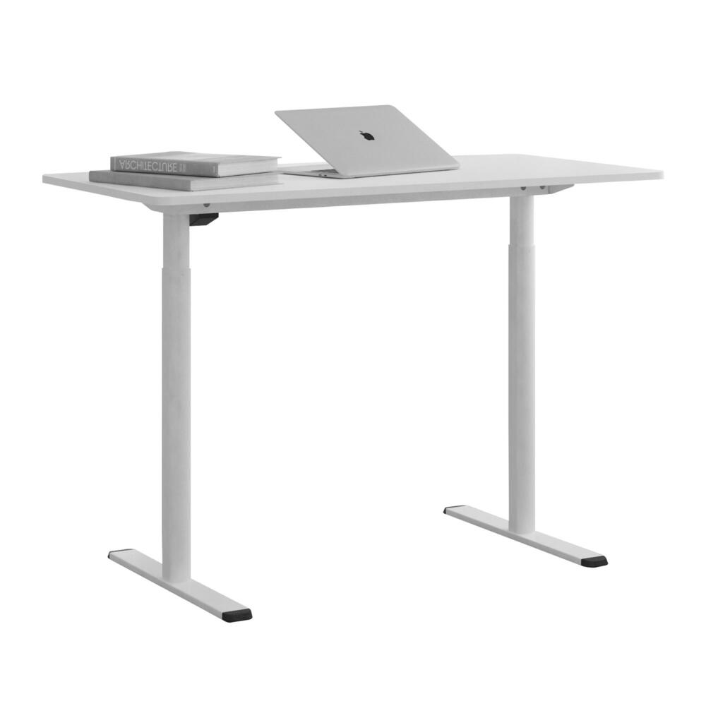 AllinOne Electric Stand Up Desk with Table Top White PrimeCables®