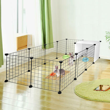 thumbnail image 2 of LURIVA Small Animal Playpen - 12 Panel Metal Wire Enclosure For Guinea Pigs, Rabbits, Puppies Indoor Use 2 of 11