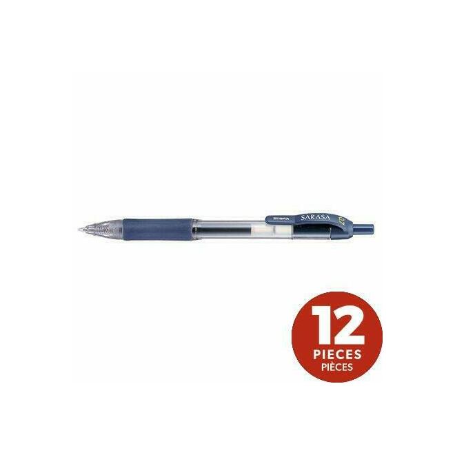 Zebra® Sarasa® Dry X20 Retractable Gel Pen, 0.7mm Medium Point, 12