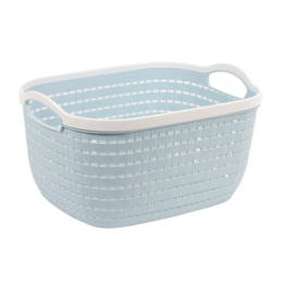 b5407 No Brand LVC 92070 Storage Boxes Baskets Woven Plastic Storage Basket Woven Basket Bin Small Black 24x17 5x13cm