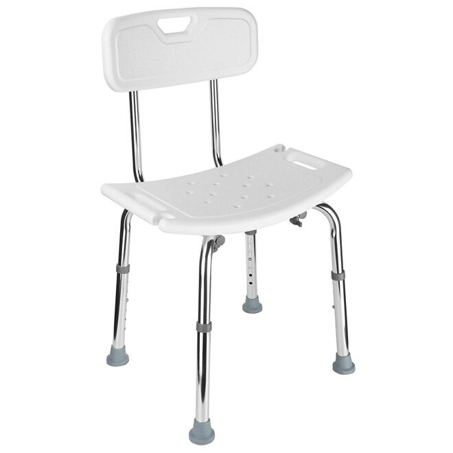 Medical ToolFree Assembly Shower Chair with Removable Back Heavy Duty