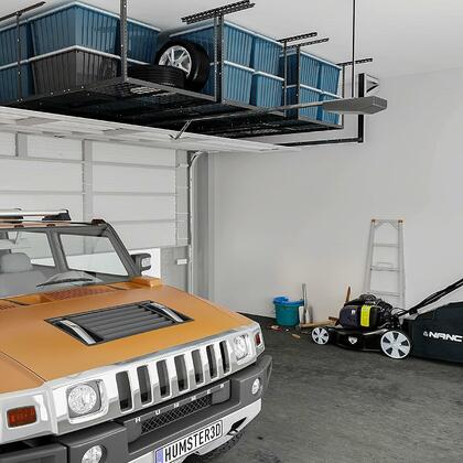 Adjustable Ceiling Garage Storage Rack - LIVINGbasics