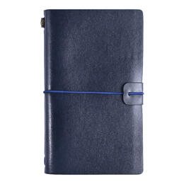 A6 Refillable Vintage Journal Travelers Notebook - Soft PU Leather Cover - Moustache® - Blue