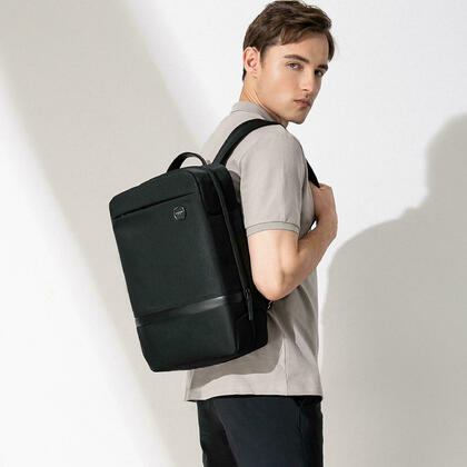 Business Style Waterproof 1800D Polyester Backpack with Inside Stretch Bag-OpenBox