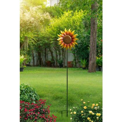 Country G. 12"x48" Metal Garden Sunflower Stake