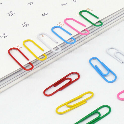 Moustache MOS AS Colors Clips Pins and Rubber Bands 1 Paper Clips Assorted Colors 100 pcs Box Moustache