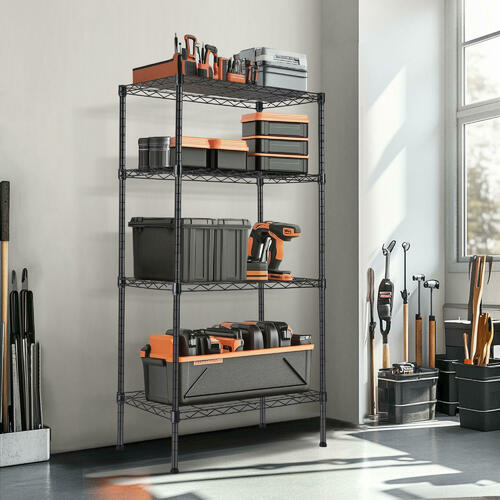 ce4a5 SortWise SW SSU 4T Shelving Units Storage Racks 4 TIier Standing Shelf Units