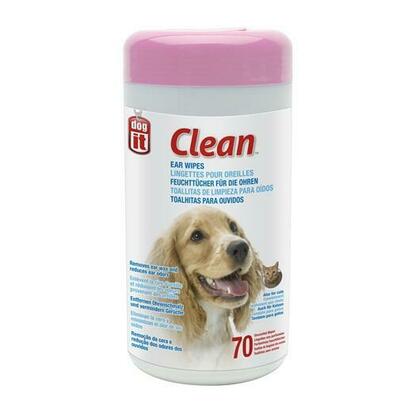 Dogit Clean Ear Wipes - 70 Unscented Wipes