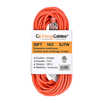 13A Outdoor Extension Cord, SJTW 16AWG*3C Power Cord, ETL Listed