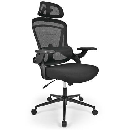 ●BLACK MENAGERIE Ergonomic Mesh Office Chair – High-Back Support & Comfort