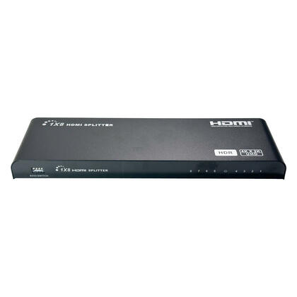 1x8 HDMI Splitter – 4K@60Hz, EDID, HDCP 2.2 Support