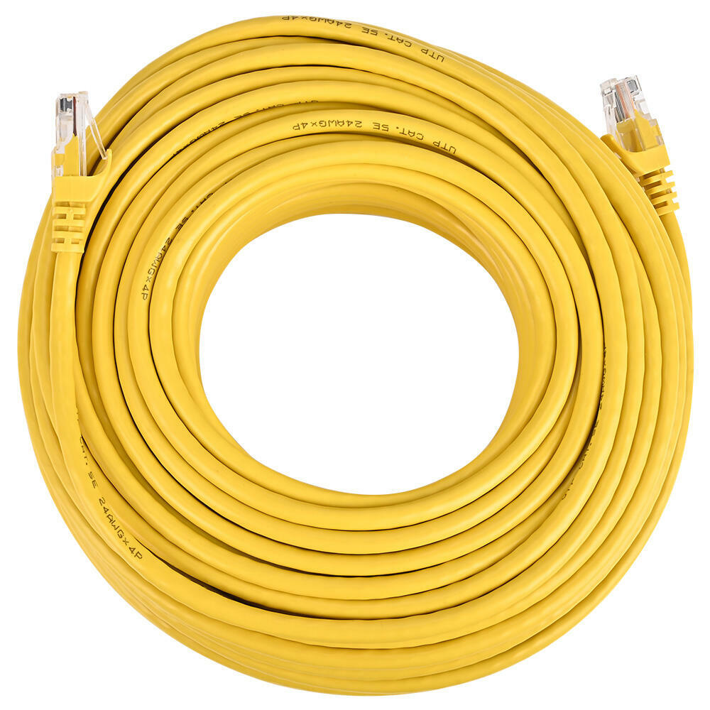 Computer Cables Yellow Connector Cat5e 350MHz UTP 24AWG Ethernet Network Cable - Yellow - PrimeCables®