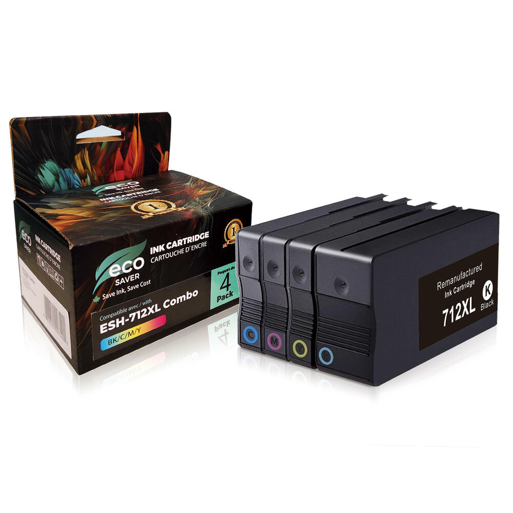 3ed69a Compatible Remanufactured HP 712XL 3ED71A 3ED67A 3ED68A 3ED69A Ink Cartridge Combo ...