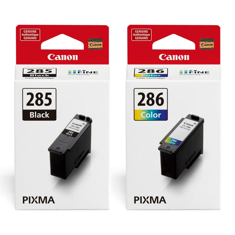 thumbnail image 2 of Canon PG-285 Black & CL-286 Tri-Color Ink Cartridges Combo Pack (6196C004AA) 2 of 3