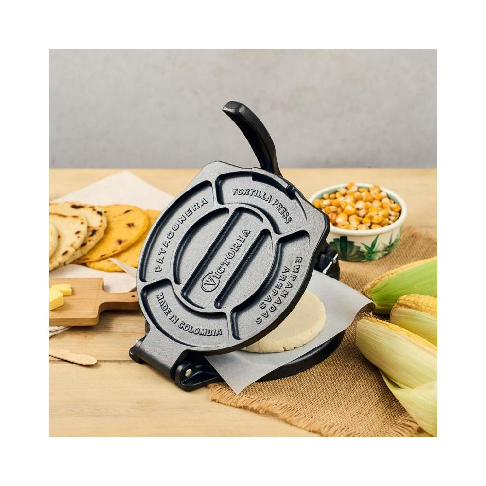 victoria-8-inch-cast-iron-tortilla-press-tortilla-maker-flour