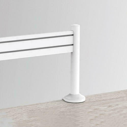 PrimeCables Cab PC 08275 Stand Desk Ergonomic Accessories Desk mounting pole for Slatwall panel matte white PrimeCables