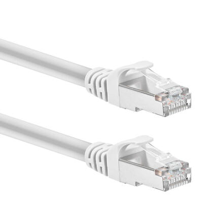 Cat6a SSTP 26AWG 10GB Molded Network Ethernet Patch Cable - White - PrimeCables®