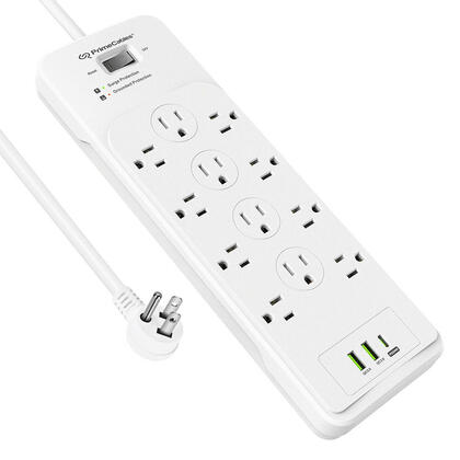 12-Outlet 4080J Surge Protector Power Strip with 2 USB-A 3.0+ PD