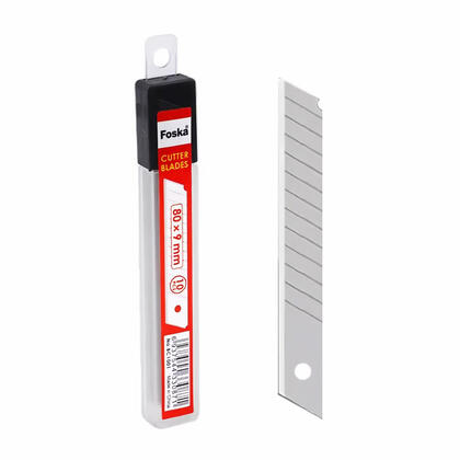 Utility Knife Refill Blades, SK-2 Steel, Easy Snap-Off Segments, 10/Pack