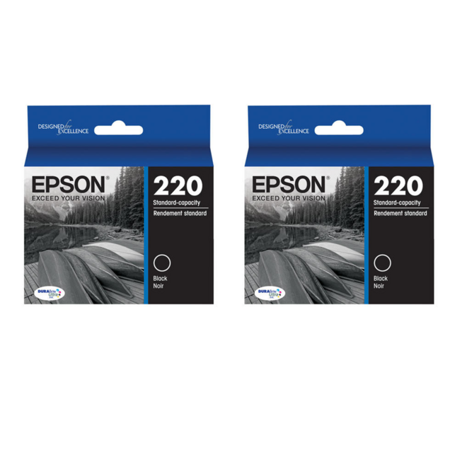 Epson T220120 D2 OEM WorkForce WF 2630 Epson T220120 D2 Original Black Ink Cartridge Twin Pack