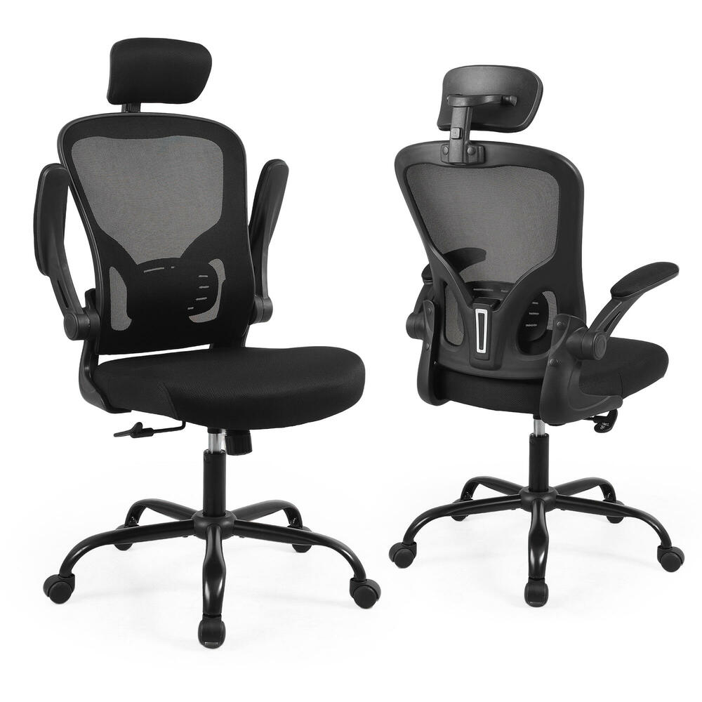 Ergonomic Mesh Office Chair with Flip-up Arms - Moustache