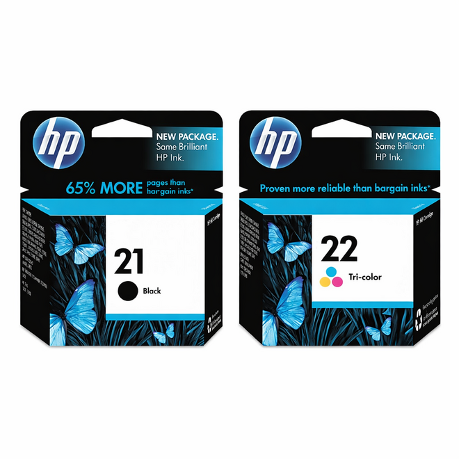 HP 21 22 C9509FC OEM DeskJet 3910 HP 21 22 C9509BN Original Black and Tri color Ink Cartridge Combo